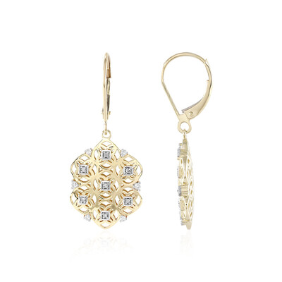 Pendientes en oro con I1 (I) Diamante (Ornaments by de Melo)