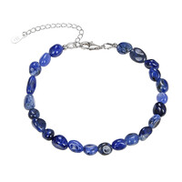 Brazalete en plata con Sodalita