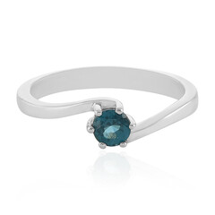 Anillo en plata con Cianita petróleo