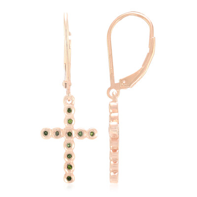 Pendientes en plata con Diamante fantasía