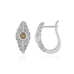 Pendientes en oro con Diamante champán I2 (de Melo)