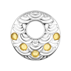 Colgante en plata con Ámbar báltico limón
