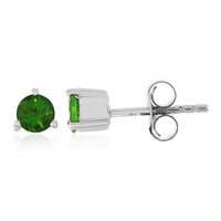 Pendientes en plata con Diópsido de Rusia