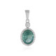 Colgante en plata con Fluorita verde