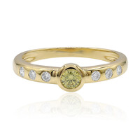 Anillo en oro con Diamante amarillo VS1