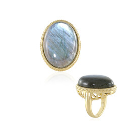 Anillo en plata con Labradorita