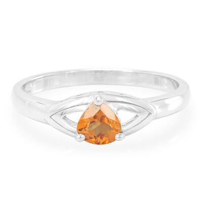 Anillo en plata con Granate Hesonita