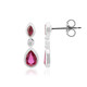 Pendientes en plata con Rubí de Bemainty