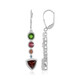 Pendientes en plata con Granate de Mozambique (MONOSONO COLLECTION)