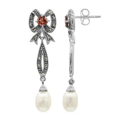 Pendientes en plata con Perla Freshwater