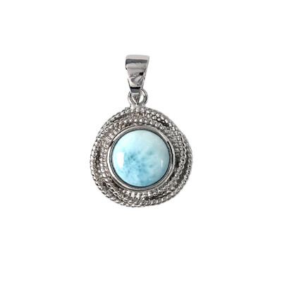 Colgante en plata con Larimar