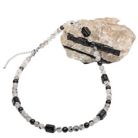 Accesorio en plata con Cuarzo turmalina