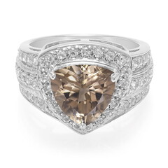 Anillo en plata con Cuarzo ahumado