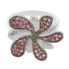 Anillo en plata con Turmalina rosa