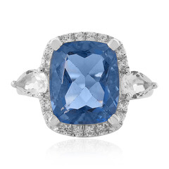 Anillo en plata con Fluorita de color cambiante
