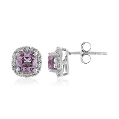 Pendientes en plata con Amatista Rosa de Francia