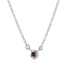 Collar en plata con Diamante púrpura I2