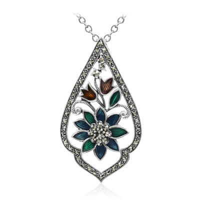 Collar en plata con Marcasita