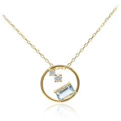 Collar en oro con Aguamarina de Brasill AAA (CIRARI)