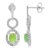 Pendientes en plata con Crisoprasa imperial