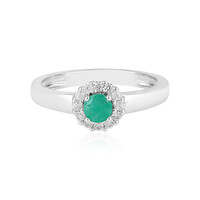 Anillo en plata con Esmeralda de Brasil