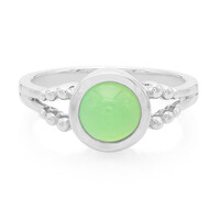 Anillo en plata con Crisoprasa imperial