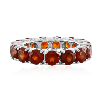 Anillo en plata con Granate Hesonita