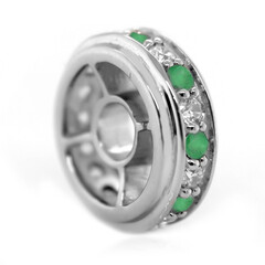 Colgante en plata con Esmeralda de Socoto