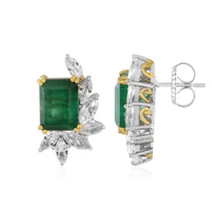 Pendientes en plata con Esmeralda de Zambia (Gems en Vogue)
