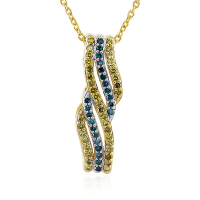 Collar en plata con Diamante amarillo PK