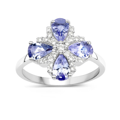 Anillo en plata con Tanzanita