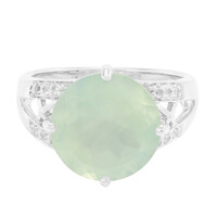 Anillo en plata con Prehnita