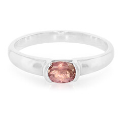 Anillo en plata con Turmalina rosa de Nigeria