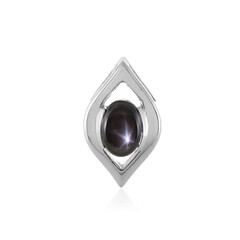 Colgante en plata con Zafiro estrella negra