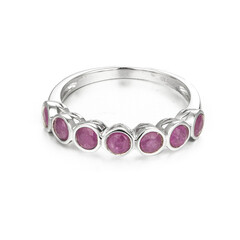 Anillo en plata con Rubí de Mozambique