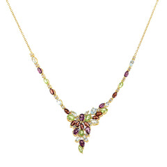 Collar en plata con Rodolita