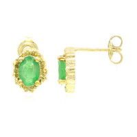 Pendientes en plata con Esmeralda de Bahía