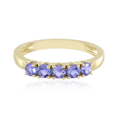 Anillo en oro con Tanzanita