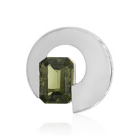 Colgante en plata con Moldavita