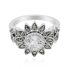 Anillo en plata con Topacio blanco