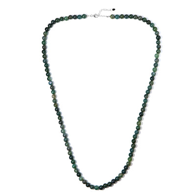 Collar en plata con Ágata de musgo