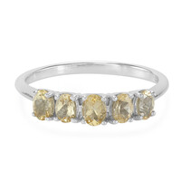 Anillo en plata con Topacio imperial