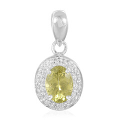 Colgante en plata con Apatita de Limón