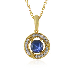 Collar en plata con Zafiro estrella azul