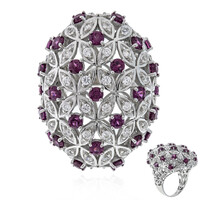 Anillo en plata con Rodolita