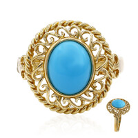 Anillo en oro con Turquesa de Arizona