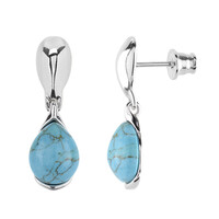 Pendientes en plata con Turquesa