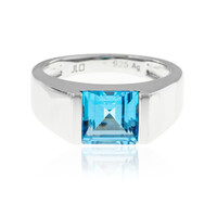 Anillo en plata con Topacio de Marambaia