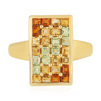 Anillo en plata con Citrino Brandy