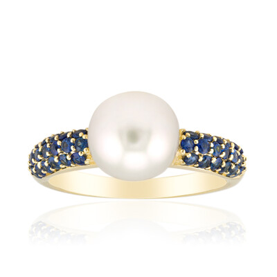 Anillo en oro con Perla blanca del mar del sur (Michelle Albala)